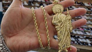 paiza jewelry vlog's. San Judas charm and rope chain 14k gold.