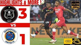 ORLANDO PIRATES VS SUPERSPORT UNITED_MTN 8_ ALL GOALS AND EXTENDED HIGHLIGHTS (3-1)