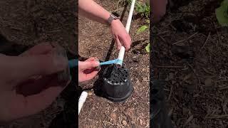 Building a DIY irrigation system out of PVC pipes for under $50! #garden #diy #gardening #irrigation