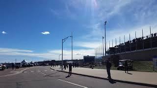 B-1 Bomber fly by sets off car alarms