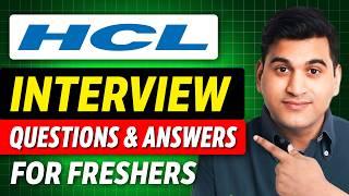 HCL Interview Questions with Answers for Freshers For 2025