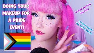 ASMR Doing your makeup for Pride!