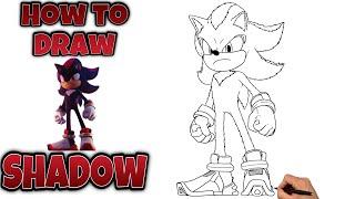 How To Draw Shadow | SONIC THE HEDGEHOG 3 | Step By Step #drawing #shadowthehedgehog #sonic3