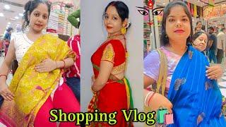 Durga Puja Shopping Vlog 2024️10000 টাকার আজকে শুধু শাড়ী কিনলামAsansol Best Saree Market️