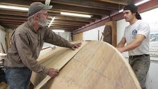 Building the 23' V-Bottom Skiff - Episode 14: Second layer of bottom planking