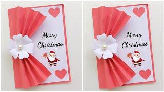 Easy & Beautiful Christmas Card Making / how to make christmas card / diy merry christmas card 2025