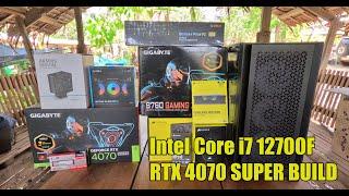 INTEL i7 12700F + GIGABYTE RTX 4070 SUPER GAMING OC + CORSAIR 4000D Case PC BUILD