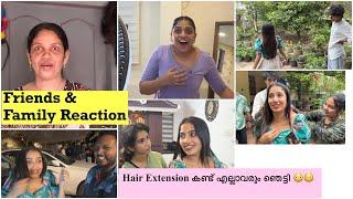 അന്തം വിട്ടു പോയ്‌ എല്ലാവരും  Hair Extension Family  & Friends  Reaction   #glamyganga