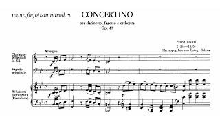 Franz Ignaz Danzi: Concertino for Clarinet and Bassoon in Bb Major, Op. 47/P. 227 (18XX)