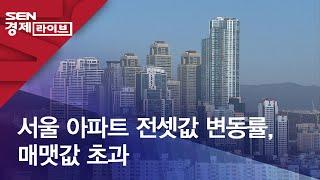 서울 아파트 전셋값 변동률, 매맷값 초과