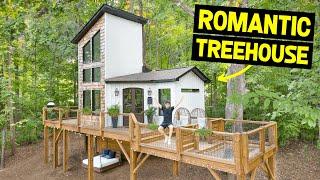 ROMANTIC & LUXURIOUS 300sqft TINY HOME TREEHOUSE AIRBNB! (Full Tour)