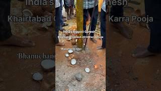India’s Biggest 70 Feet Ganesh | Khairatabad Ganesh 2024 Karra Pooja