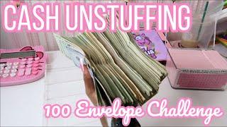 100 ENVELOPE CHALLENGE | CASH UNSTUFFING | 2024 | #cashbudgeting #cashenvelopesystem #savings