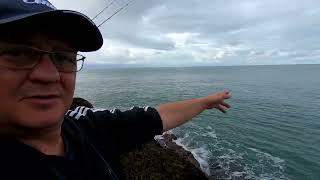 sea fishing a rock mark in north wales.