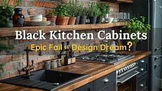 Black Kitchen Cabinets Ideas : Design Disaster?! #kitchendesign