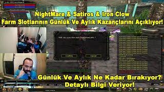 33 PC Tek Adam - NightMare & Satiros Farm Slotlarının Aylık Kazancını Söylüyor! | Knight Online