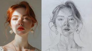 How to draw a portrait using Loomis method-realistic face