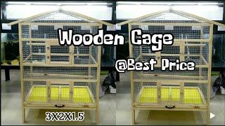 Wooden Cage for birds 3x2x1.5 | Best cage for birds | Best Price