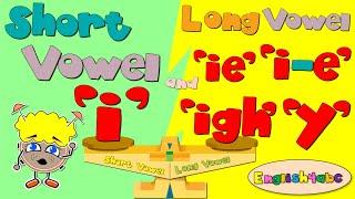 Short Vowel i / Long Vowel ie, i-e, igh, y / Comparison Phonics Mix!