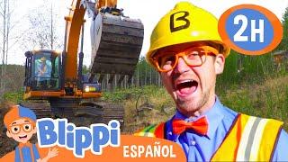 Blippi visita una obra de construcción  | Moonbug Kids Parque de Juegos