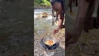 Outdoor Cooking Jamaica | Jamaican Breakfast Sandwich #jamaica #offgrid #outdoorcooking #shorts