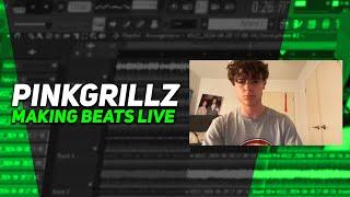 Pinkgrillz Making Beats For Bladee And Bear1Boss Live