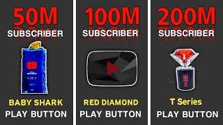 All YouTube Play Buttons || Comparison