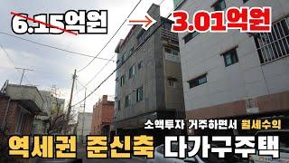 준신축 다가구주택 현재최저가3억! 주인세대 포함 총7개호실, 거주하시면서 월세수익 보실분들 예상수익률20% #대구부동산경매 #대구경매물건 #대구다가구경매