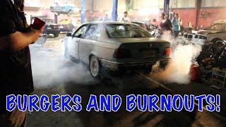 BURGERS AND BURNOUTS @ DAS GARAGE!