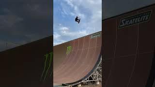 Massive Air to Fakie on Mega Ramp