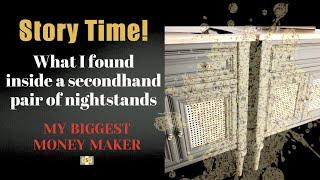 STORY TIME I found something valuable inside these night stands | Vintage Furniture Makeover