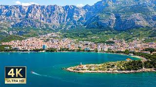 Makarska Croatia  4K Makarska Riviera Walking Tour Beach Promenade and Old Town 2023