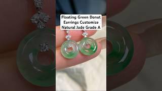 Floating Green Donut Earrings Customize #earrings #pendant #ring #jewelry #jewellery #bangles #gems