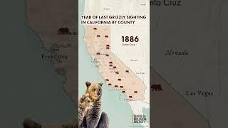 Year of last grizzly sighting in California by county