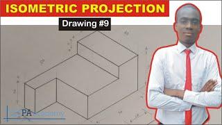 Isometric Projection #9 | Isometric Projection in Engineering Drawing | How to Draw Isometric View