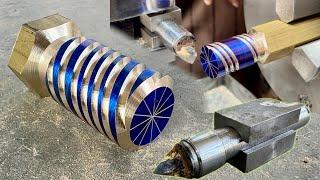 Make five head threaded worm gear with ease on a lathe | New tool making worm thread ideas on lathe