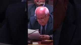 Palestine’s Ambassador breaks down amid UN speech