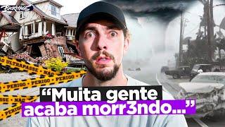 Diferença entre Tornado e Furacão; Colocando a vida de repórteres em risco e pós DESASTRE natural!