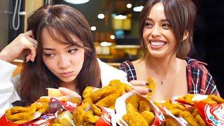 We Try to Eat 100 Chicken Nuggets CHALLENGE w/ Valkyrae