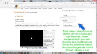 Funcionalidades jQuery-css - menu-conteudo - EVA - Unisul Virtual