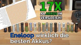 17x AA  Akkus im Vergleich von Eneloop, Varta, Ikea, ANSMANN,.....