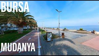 4K UHD Walking Tour, most popular place in Mudanya Waterfront, Bursa, Turkey (December)