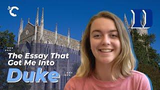 The Essay That Got Me Into Duke