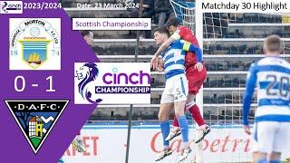 Greenock Morton 0-1 Dunfermline Athletic, 23/24 SPFL Championship, Matchday 30