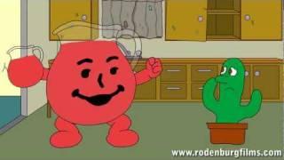 Kool Aid Man Meets Bird & Cactus - a cartoon parody