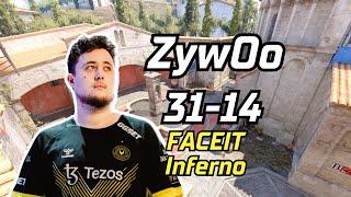 CS2 POV | ZywOo (31-14) (Inferno) | FACEIT Ranked | Feb 10, 2024