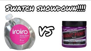 Swatch Showdown: IroIro Plum VS Manic Panic Mystic Heather