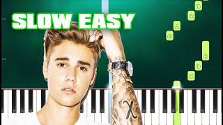 Justin Bieber - Changes (Slow Easy Piano Tutorial) (Anyone Can Play)