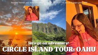 the BEST island tour of OAHU: e noa tours  waterfall, dole plantation, temples & more! hawaii vlog!