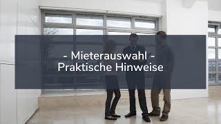 Mieterauswahl - Praktische Hinweise